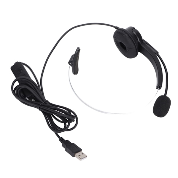USB-headset med støyreduksjon for kundesenter med mikrofondemping for forretningsmøter og kundeservice