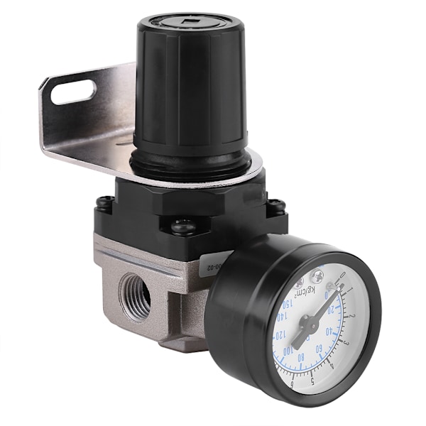 Pneumatisk regulator Justerbar lufttryk Kompressor Kontrolventil Måler G1/4 Tilslutning