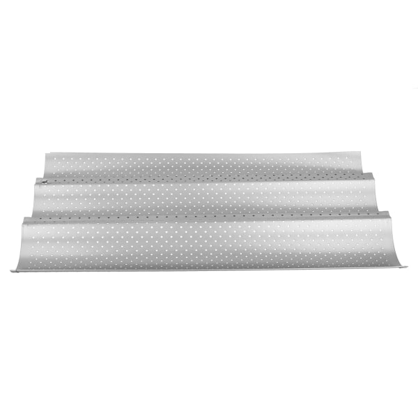 NonStick MultiGrooves Waves Fransk brødpanne Baguette Baking Kokebrett Form Kjøkkenverktøy (3 riller)