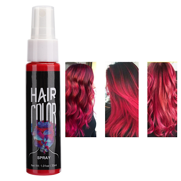 Sevich 30ml Temporary Hårfärgningsspray DIY Hårfärg Spray Hårspray FlytandeRöd