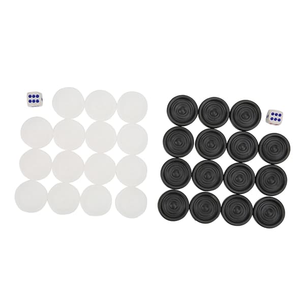 22mm Plast Svart Hvit Backgammon Brikker Sjakkbrikker Brikker Sett Barn Leker