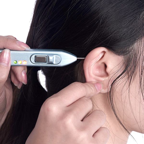 Auricular Points Detector Automatisk øregenkendelsespen Advarselslyd Akupressur