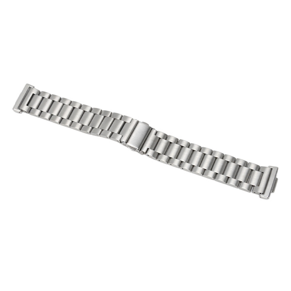 20 mm klokkerem i rustfritt stål med dobbel knapp, justerbar intelligent klokkerem for Huawei Watch Fit 2 Silver