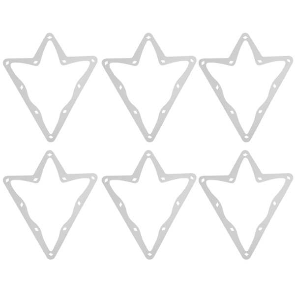 6 kpl Biljardi Magical Rack Arkki Pöytä Pool 10 Pallo Paperi Kärkityökalu Tarvike Valkoinen