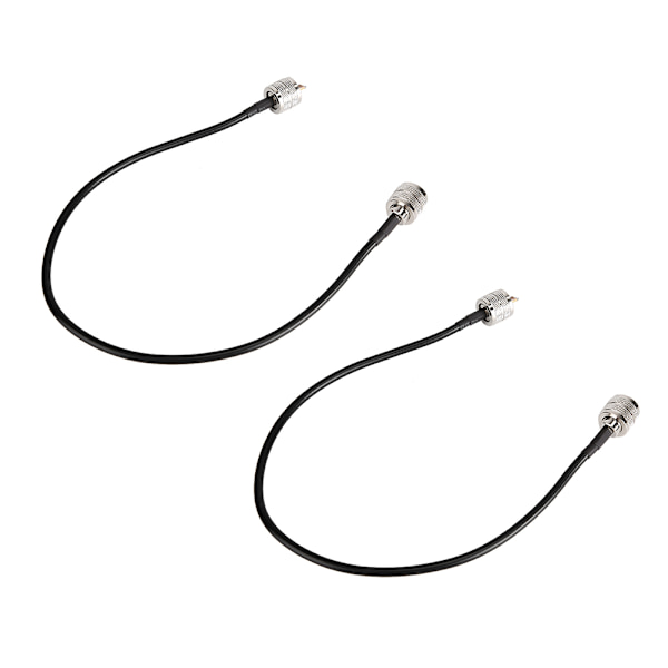 2 stk koaksial antenneadapterkabel UHF hann PL-259 til UHF hann PL-259 lavt tap