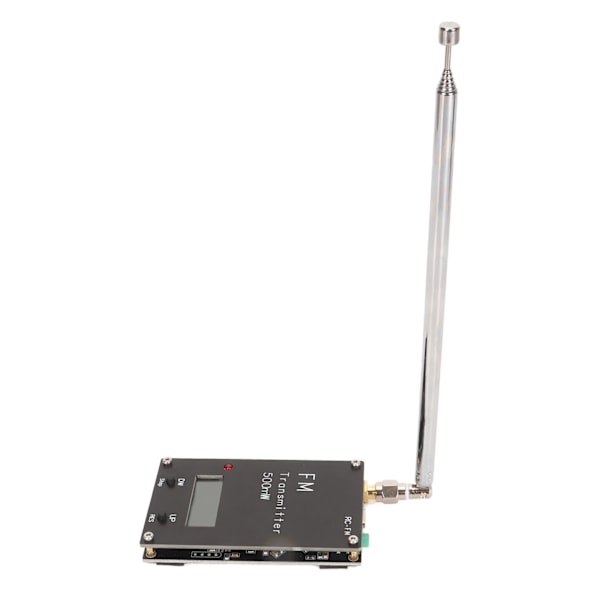 2000M FM-sender Profesjonell Langdistanse 76‑108Mhz 0.5W 500mW Stereo Sendermodul med Digital LCD-skjerm