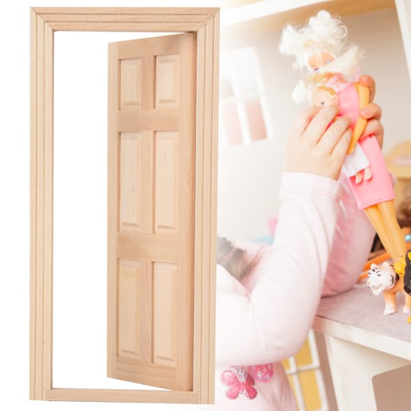 1:12 Dukkehus Mini Tre Dør for Dukker DIY Dukkehus Møbler Tilbehør