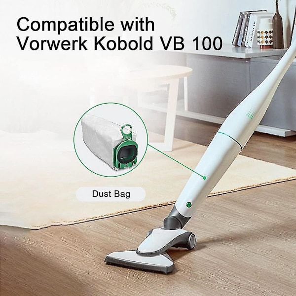10 Støvsugerposer til Vorwerk Erstatningsstøvpose til Kobold Vb100 Støvsuger