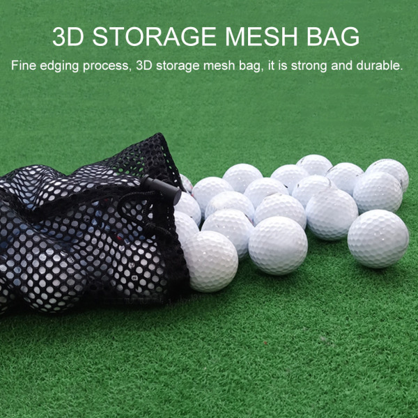 1 stk Nylon golfbold mesh taske opbevaringspose stor størrelse 48-56 bolde super stærk bæreholder
