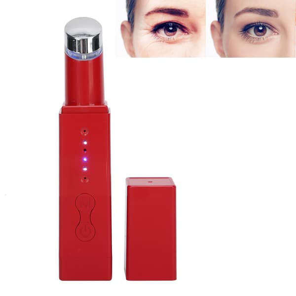 Elektrisk Vibration Ögonmassager Bärbar Röd Blå Ljusterapi Ögonmassage Penna MaskinRöd
