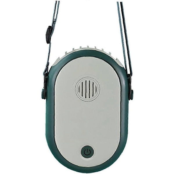 Kaulassa riippuva tuuletin, puettava henkilökohtainen mini-jäähdytyskaulakorutuletin, handsfree, 2000 mAh, vihreä, tuuletin
