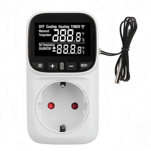 TUYA WIFI Smart Temperature Controller Socket with Sensor Smart Thermostat 16A Remote Control EU Plug