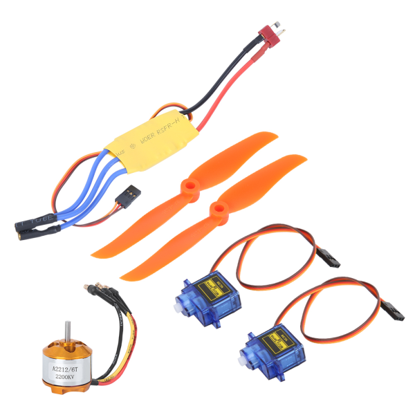 A2212 2200KV børsteløs motor 30A ESC SG90 9G mikro servo 6035 propel til RC-fly (2200KV motor 6035 propel 9G servo 30A ESC )