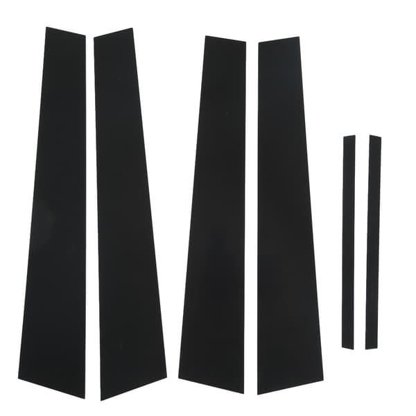 6 stk. Pillar Post Dekalmærke Trim Blank Sort Sidedør Vinduesdæksel Trim Erstatning for Dodge Charger 2011-2021