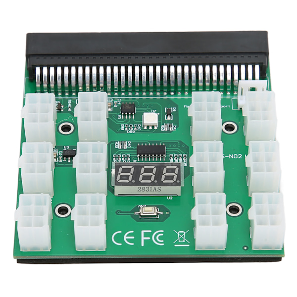 Strømkilde Breakout-kort Adapter PCB-proces Understøtter 1600W 12V 6 PIN Breakout-kort Modul med Høj Sikkerhedsydelse