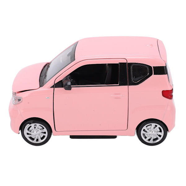 MINI EV -automalli 1/24 seoslejevalettu pienoismalli, vetämällä taaksepäin toimiva leluauto kattokattavalla matkalaukulla, lapsille yli 3-vuotiaille, vaaleanpunainen