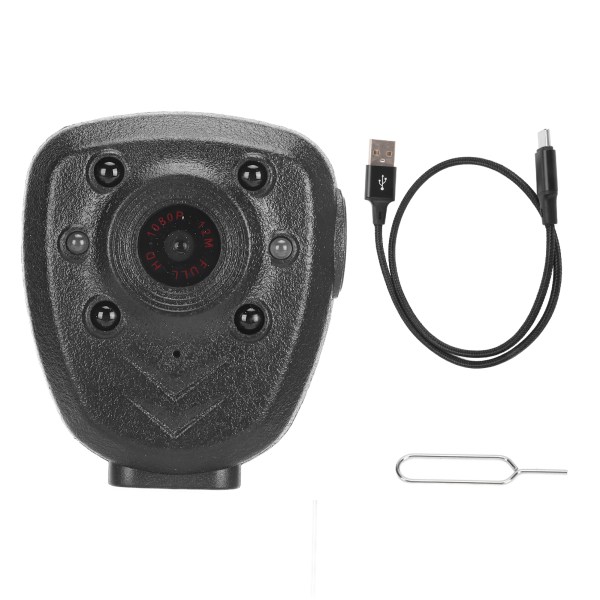 Body Camera Bærbart letvægts HD 1080P Night Vision Intelligent Lyd Video Body Bærbart kamera til konference 16GB