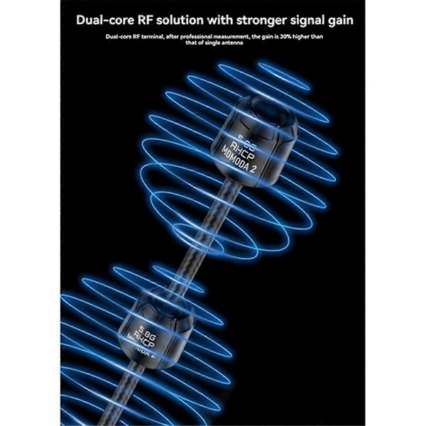 2 KPL Momoda2 5.8G Kaksoisantenni RHCP SMA Dual-Core RF RHCP