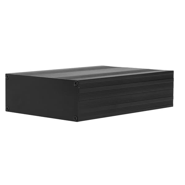 Aluminiumslegering Projektkapsling Video Converter Boks Split DIY Etui Børstet Sort 54x145x200mm