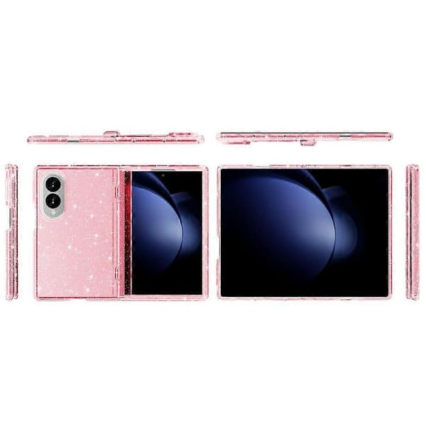 Compatible with Samsung Galaxy Z Fold8 Case Glitter Powder Shiny Soft TPU + Hard PC Back Cover Pink