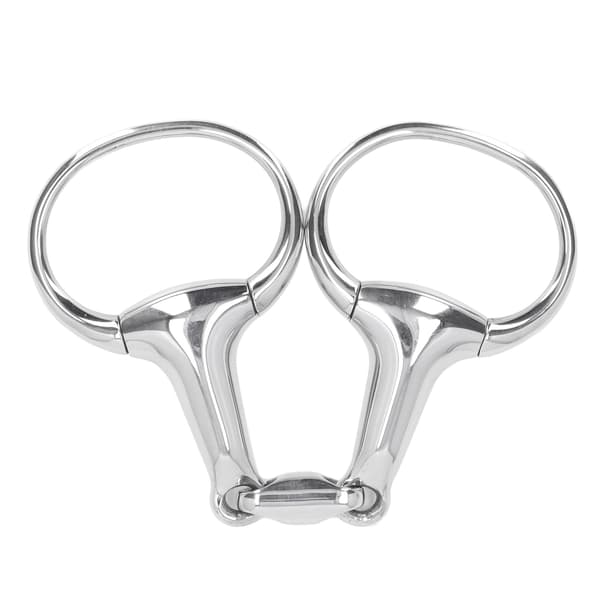 Hest Gag Ring Snaffle Bitt Rustfritt Stål 125mm Løs Oval Link Munnstykke Hest Treningsutstyr