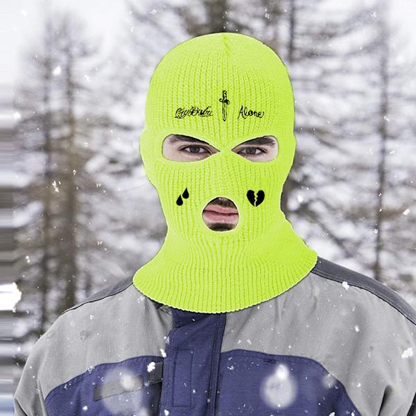 3-håls Balaclava Stickad Ansiktsmask Höst Vinter Andningsbar Varm Skidmask för Män Kvinnor Utomhus Cykling Skidåkning Löpning
