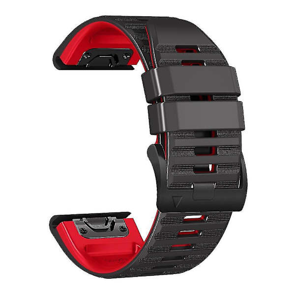 Garmin Tactix Delta/Enduro Silikoninen Vaihtokellohihna Musta Punainen