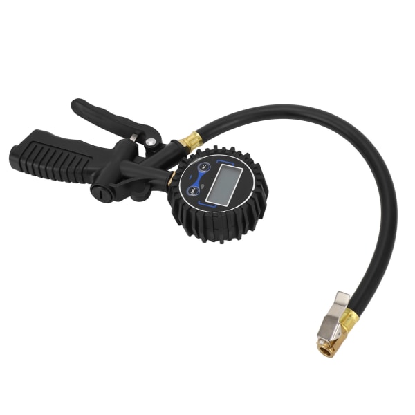 1/4in NPT Slange Dekk Pumpe med LCD Digitalt Trykkmåler Messing Chuck Luft Dekk Inflasjonsverktøy 170PSI