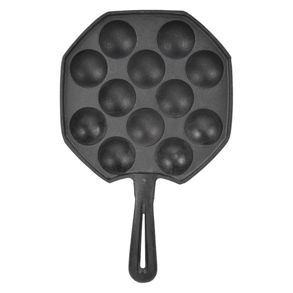 12 hullers ægpuffepande Non Stick støbejernsstegepande Kødbold pandekagepande til husholdningskøkken