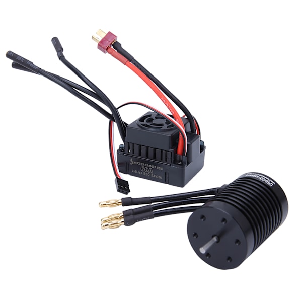 Surpass F540 4mm kullattu banaani liitin harjaton moottori 60A vedenpitävä harjaton ESC-sarja (4370KV)