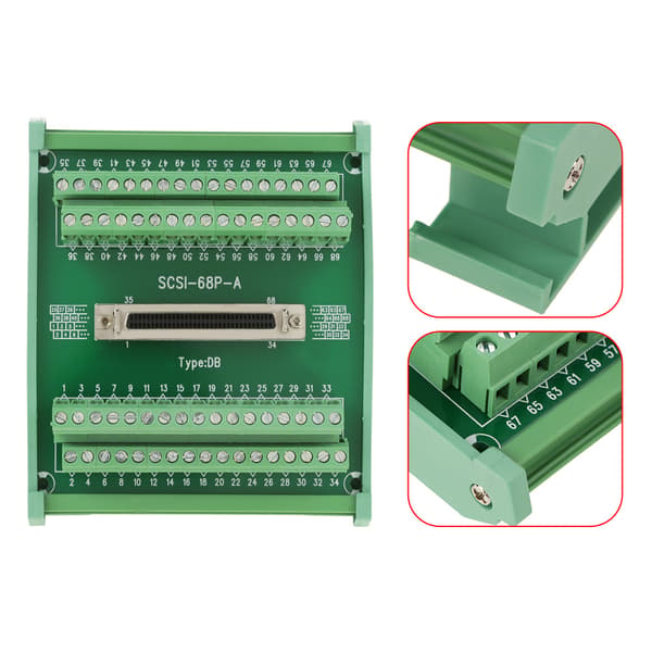 SCSI68 68-pin DB Type Hun-stik Breakout Board Terminalmodul