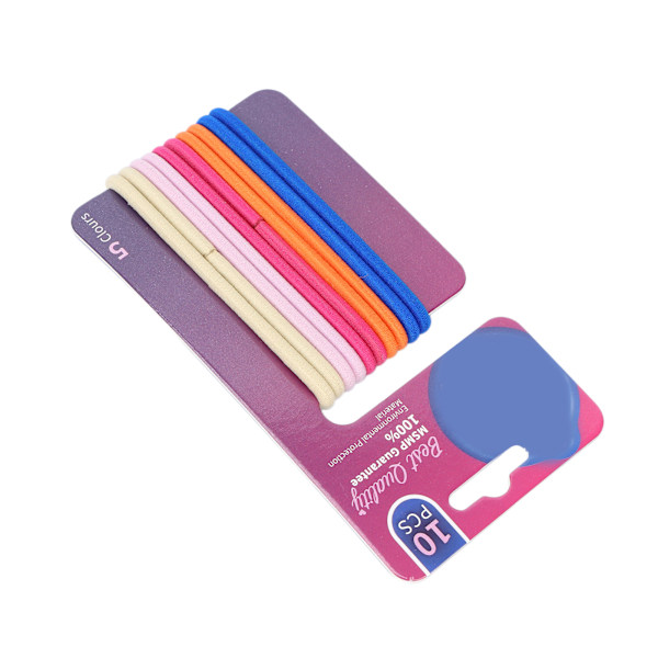 Enkel og fasjonabel hårstrikksnor til kvinner og jenter - Elastisk hestehaleholder - Hårtilbehørssett - Blå og rosa