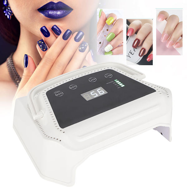 72W nagelgelhärdande lampa uppladdningsbar LED digital display nagellack nagelgel torkande ljus US-kontakt 110~240V