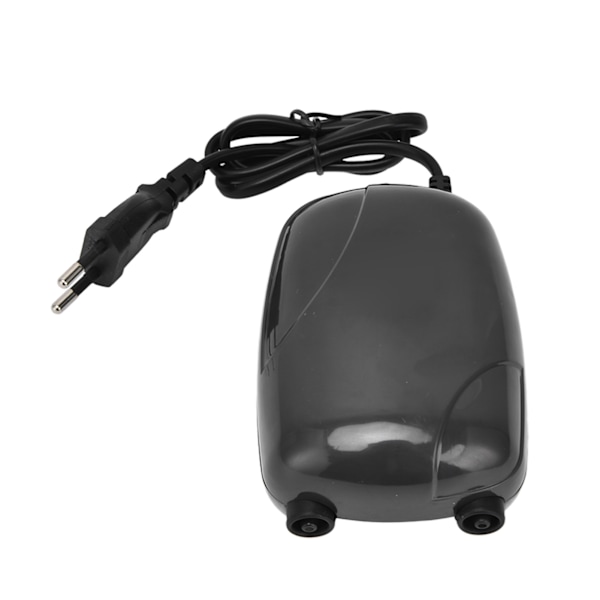 Akvarie Luftpumpe Fisktank Mini Oxygenpumpe Dobbelt Udløb med Tilbageslagsventil Rør EU 220V