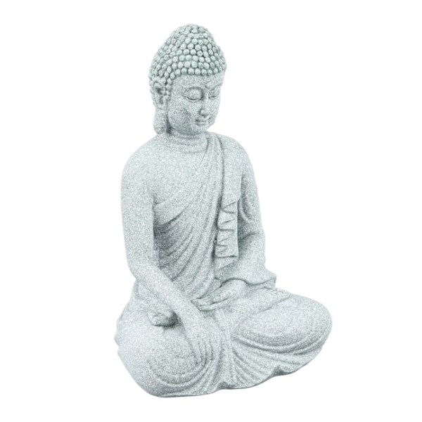 Liten Buddha-dekorasjon Utsøkt håndverk Buddha-pynt i grønn sandstein for fisketank Zen Sittende Buddha