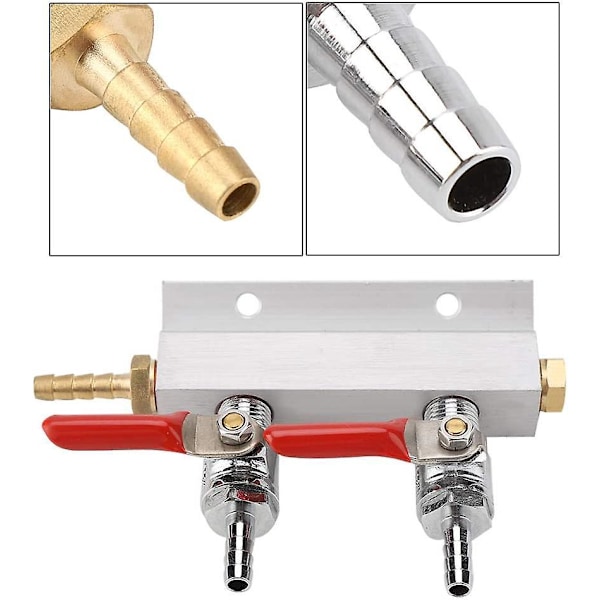 Ølgassdispenser CO2 Luftdispenser 2-veis manifold