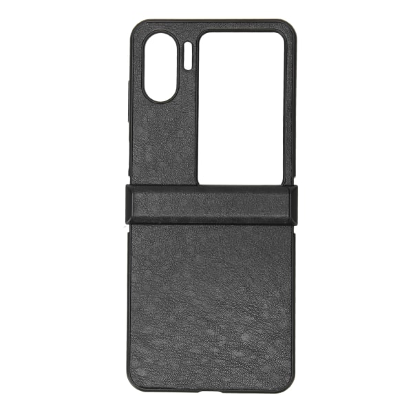 Flip Screen cover PU Crazy Horse Pattern Soft Fashion Phone Case för Oppo Find N2 Flip Black