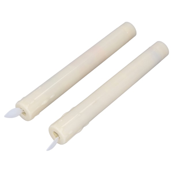 2 st LED-ljus i plast, varma långa LED-ljus, födelsedagsfestatmosfärverktyg för bröllop