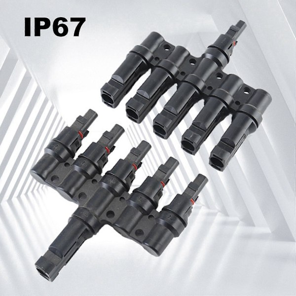 2 til 1 Solar PV-stik 1500V 50A Gren Parallelforbindelse