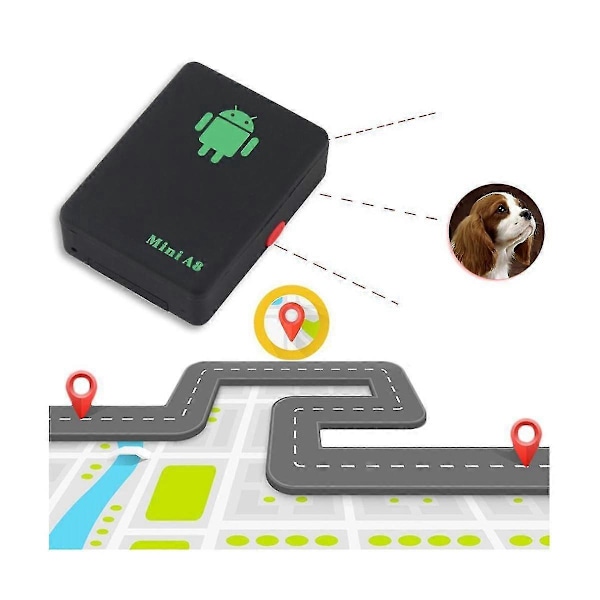 Med SOS-knapp Tracker Smart Mini A8 Gsm/Gprs/Lbs Tracker Locator Adapter Husdjursspårning Realtid M