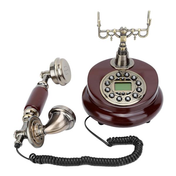 Retro-stil Resin Telefon Roterende Skive Håndsæt Desktop Fastnettelefon til Hjemmekontor Hotel