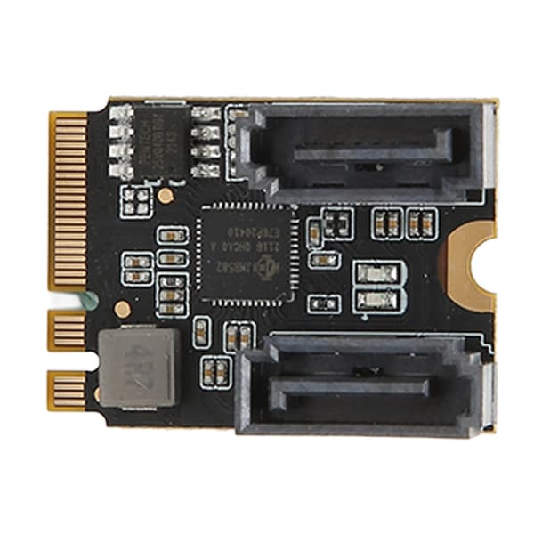 M.2 til 2-ports SATA3.0 6 Gbps JMB582-brikke M.2 til 2-ports SATA3.0 utvidelseskort for datamaskin for Windows