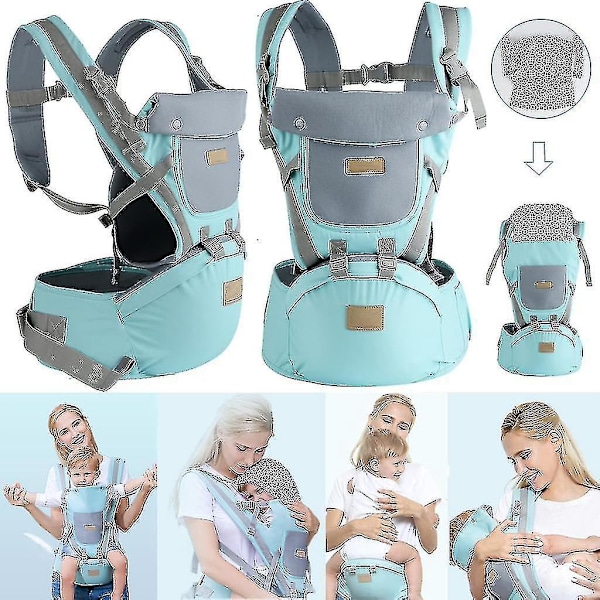 Ergonomisesti suunniteltu 9-in-1 vauvan kantokangas - Etu-, taka-, 4 asentoa