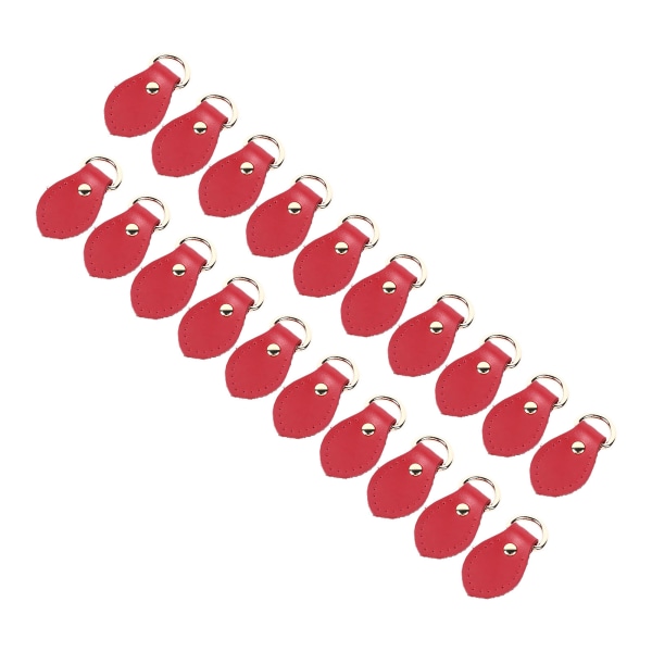 20 set D-ringar i läder för handväska D-ringar i äkta läder. Tillbehör för att tillverka handväskor för läder Crossbody-väska Craft Röd