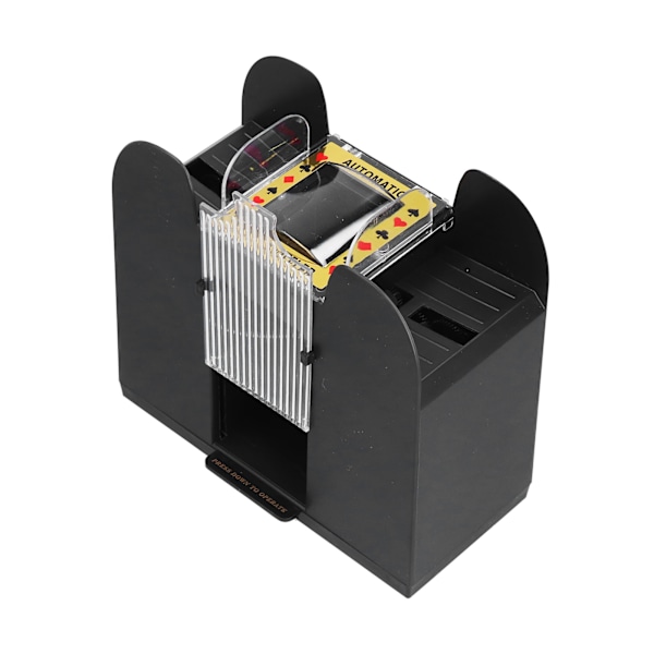 Automatisk kortshuffler batteridrevet kortshufflermaskin for 6 dekk poker (uten batteri)