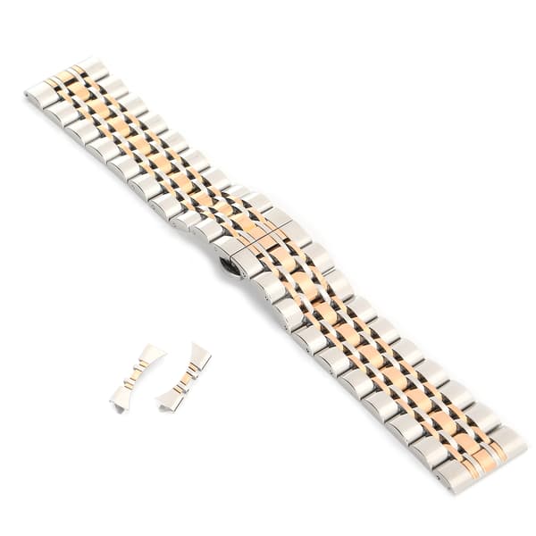 24 mm urrem i rustfrit stål Udskiftning af urrem Tilbehør til urmager Rose Gold