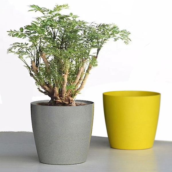 Pohjoismainen tyylikäs kukkaruukku kodin ja puutarhan sisustukseen 18,5*16,5cm keltainen