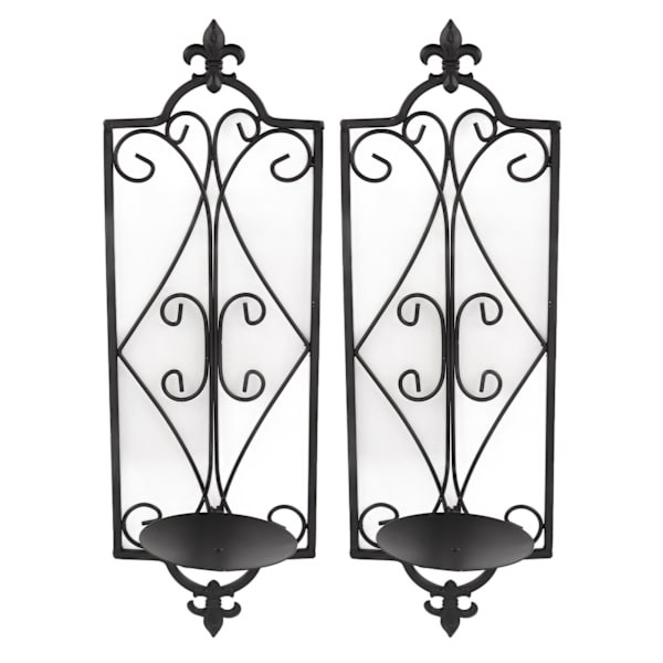 2 stk vegglampe lysestake henger jern vegg lysestake holder veggdekorasjoner for stue spisestue