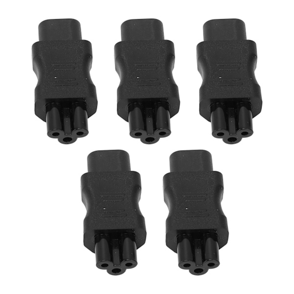 5 stk. IEC320 C8 til IEC320 C5 adapter computer strømomformer 10A 2,5A 250V 2500W til PDU PC