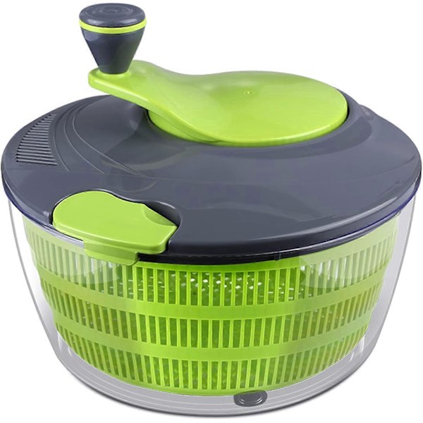Salatsentrifuge, salattørker lett å rengjøre, salatvasker mikser lett spinning og rask tørking, salatsentrifuge bladtørker ideell for grønnsaker a